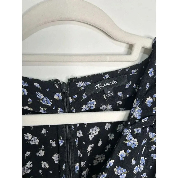 Madewell Jumpsuit Women’s Medium Ruffle Sleeve Tie Waist Baby’s Breath Ditsy - Picture 3 of 9